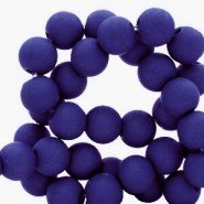 Acrylic beads 4mm round Matt Dark blue